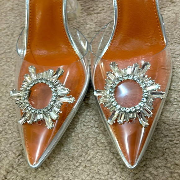 Glass Evening Sandals 9M - Picture 5 of 6